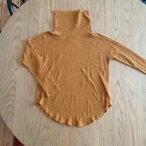 Anthropologie Funnel Neck Thermal Long Sleeve Tee
